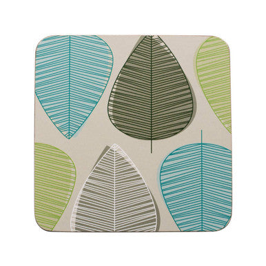 Green Leaves Set Of Four Coasters
