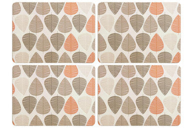 Orange Leaf Set Of Four Placemats