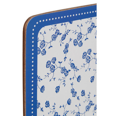 Blue Rose Set Of Four Coasters