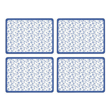 Blue Rose Set Of Four Placemats