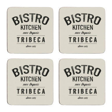 Bistro Set Of Four Square Coasters