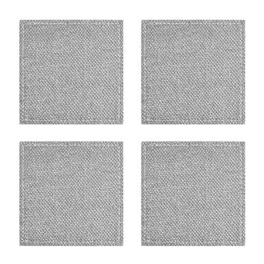 Set Of 4 Silver Glitter Coasters