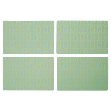Frosted Deco Set Of 4 Green Placemats