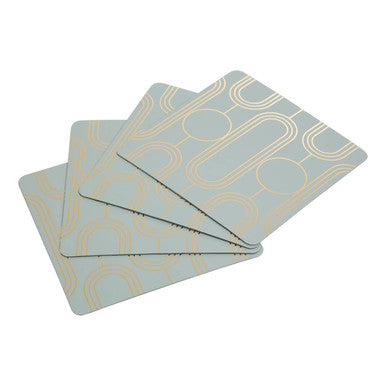 Frosted Deco Set Of 4 Green Coasters