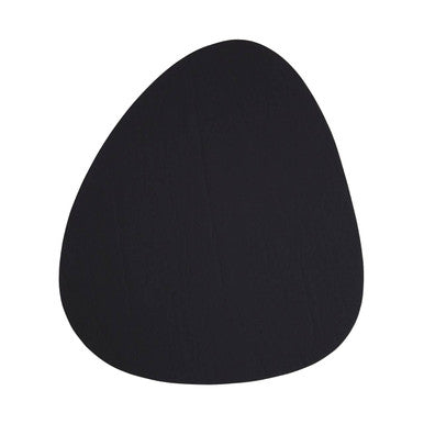 Catlins 4Pc Pebble Black Leather Coasters