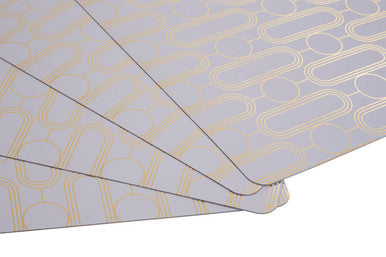 Frosted Deco Set Of 4  Lilac Placemats