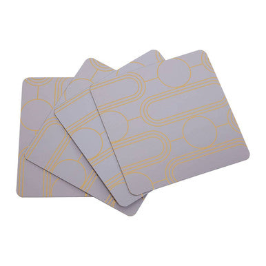 Frosted Deco Set Of 4  Lilac Coasters