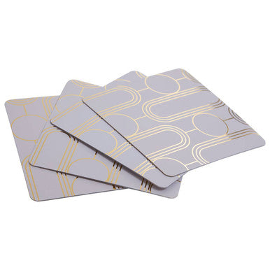 Frosted Deco Set Of 4  Lilac Coasters