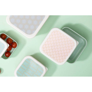 Frosted Deco Set Of 4 Snack Boxes