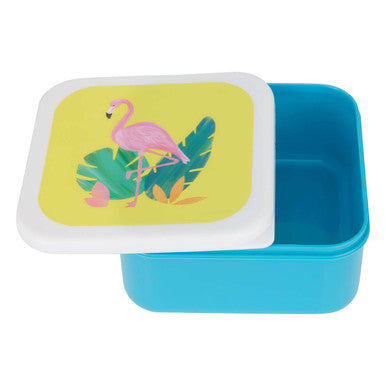 Mimo Set Of 4 Flamingo Lunch Boxes