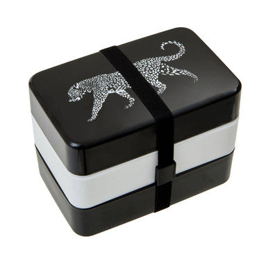 Grub Tub Leopard Lunch Box With Cutlery