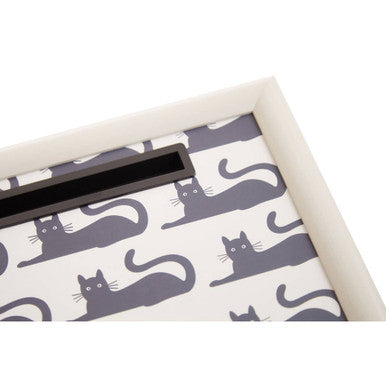 Portada Black Cat Lap Tray With Ipad Holder