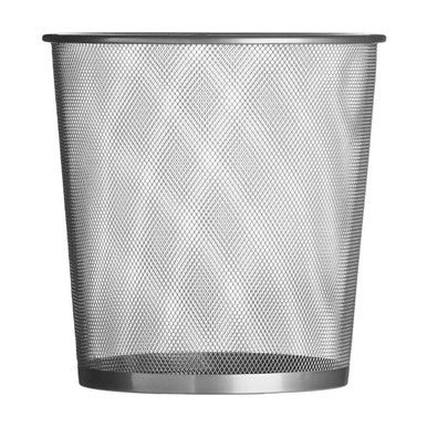 Small Matt Silver Mesh Waste Paper Basket