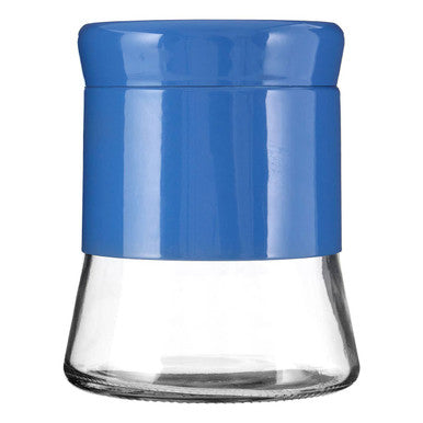 Blue Steel Wrap Glass Storage Jar