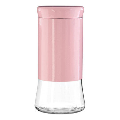 Pink Steel Wrap Glass Storage Jar - 1500ml