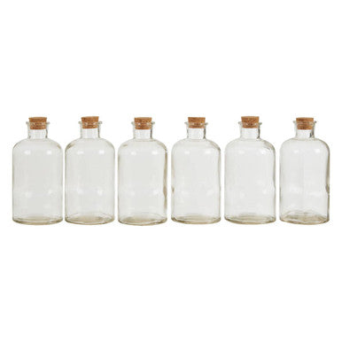 Tromso Set Of 6 Round Glass Bottles