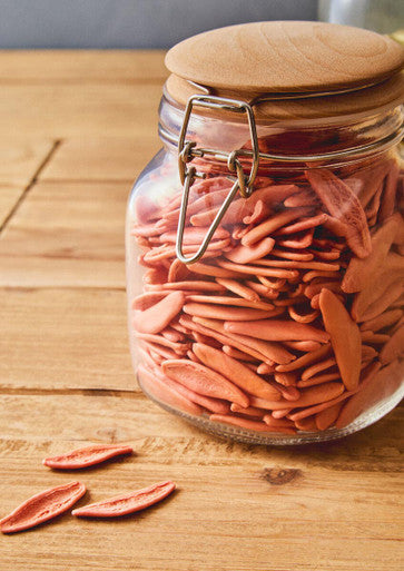 Luca Square 1050Ml Glass Jar With Wooden Lid