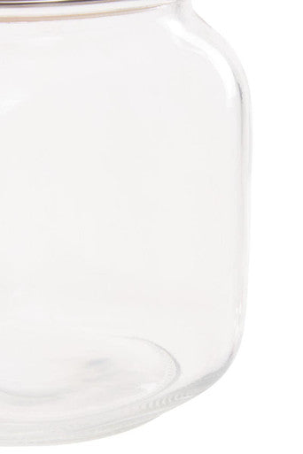 Luca Square 1050Ml Glass Jar With Wooden Lid