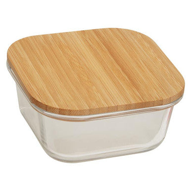 Freska 520Ml Glass Container With Bamboo Lid