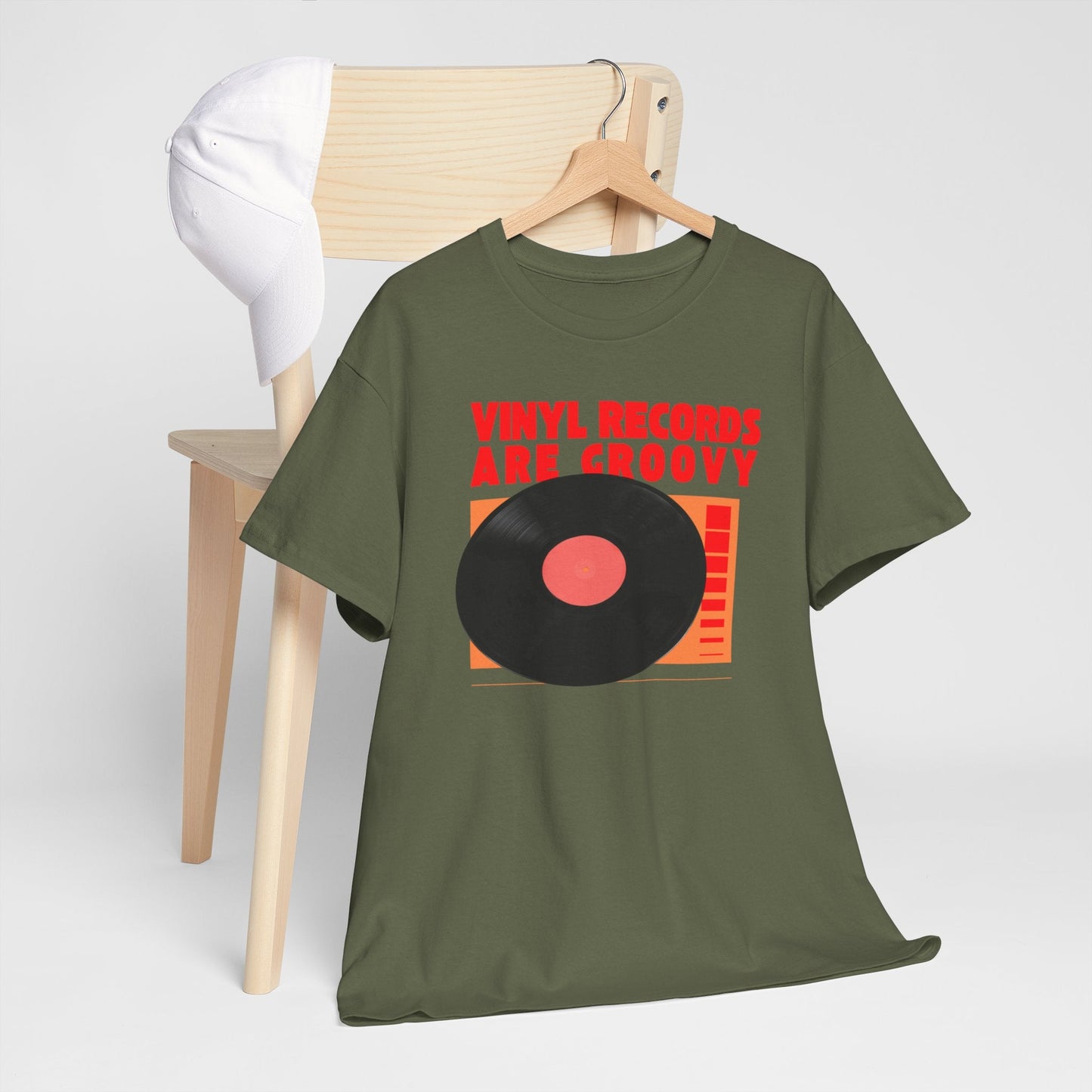 'Vinyl Records Are Groovy' Bold T-Shirt