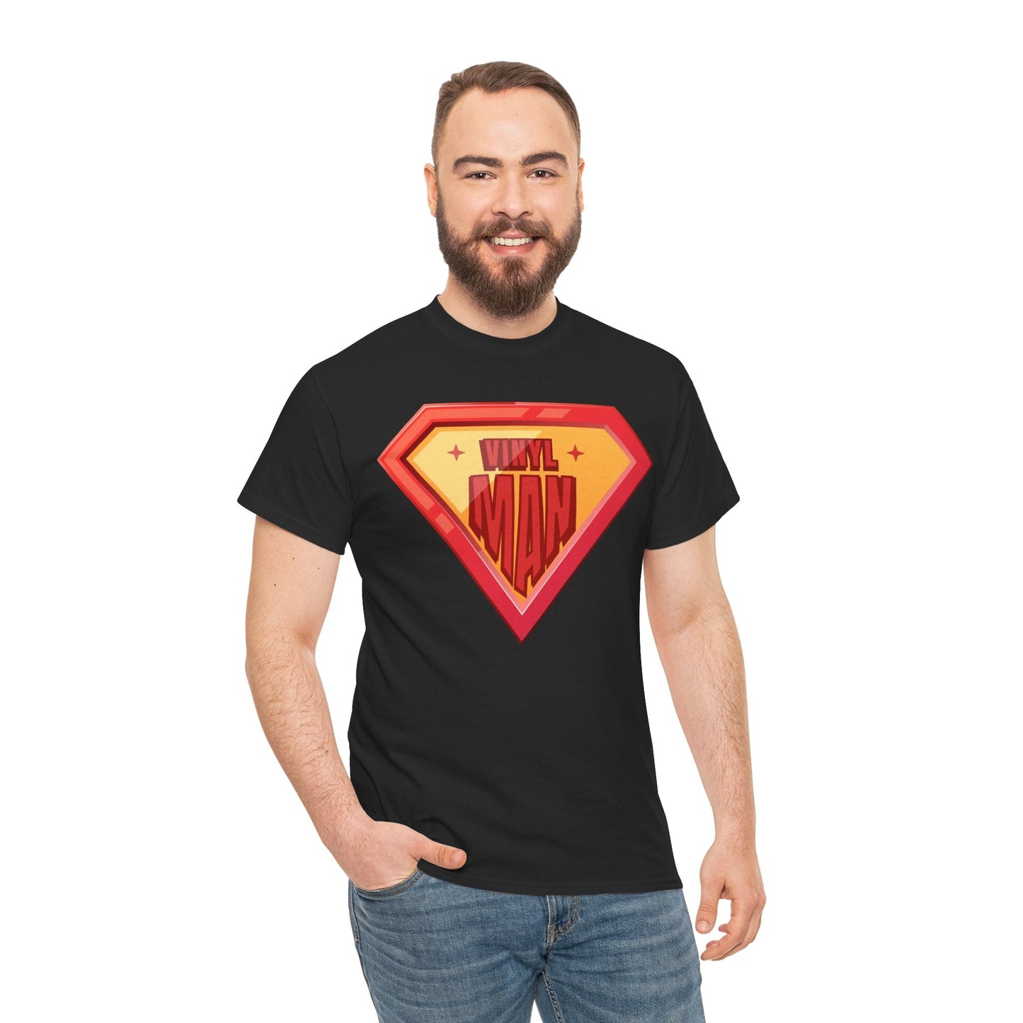 'Vinyl Man' Men's Superhero T-Shirt