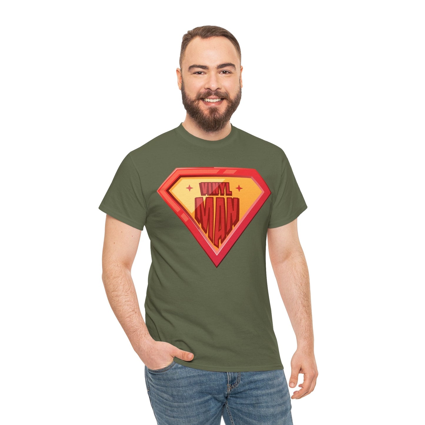 'Vinyl Man' Men's Superhero T-Shirt