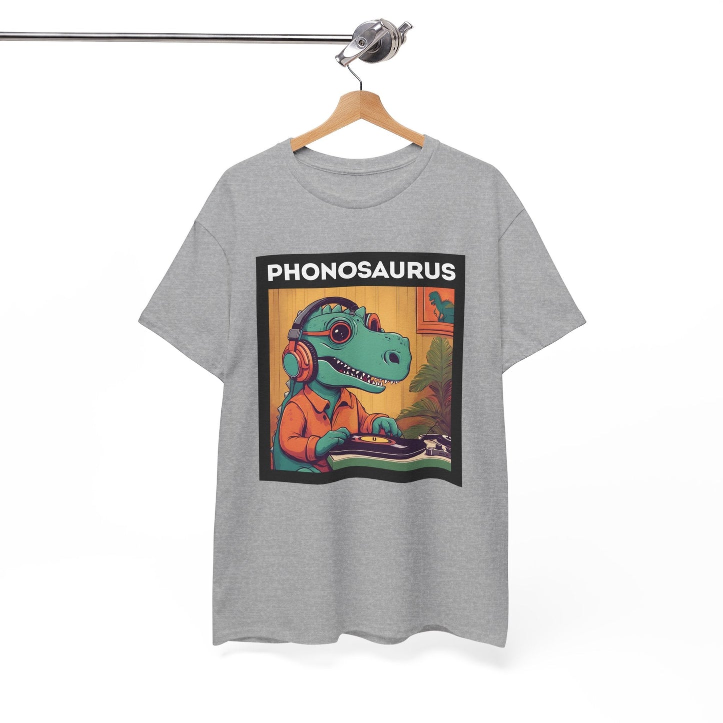 'Phonosaurus' Men's Vinyl T-Shirt