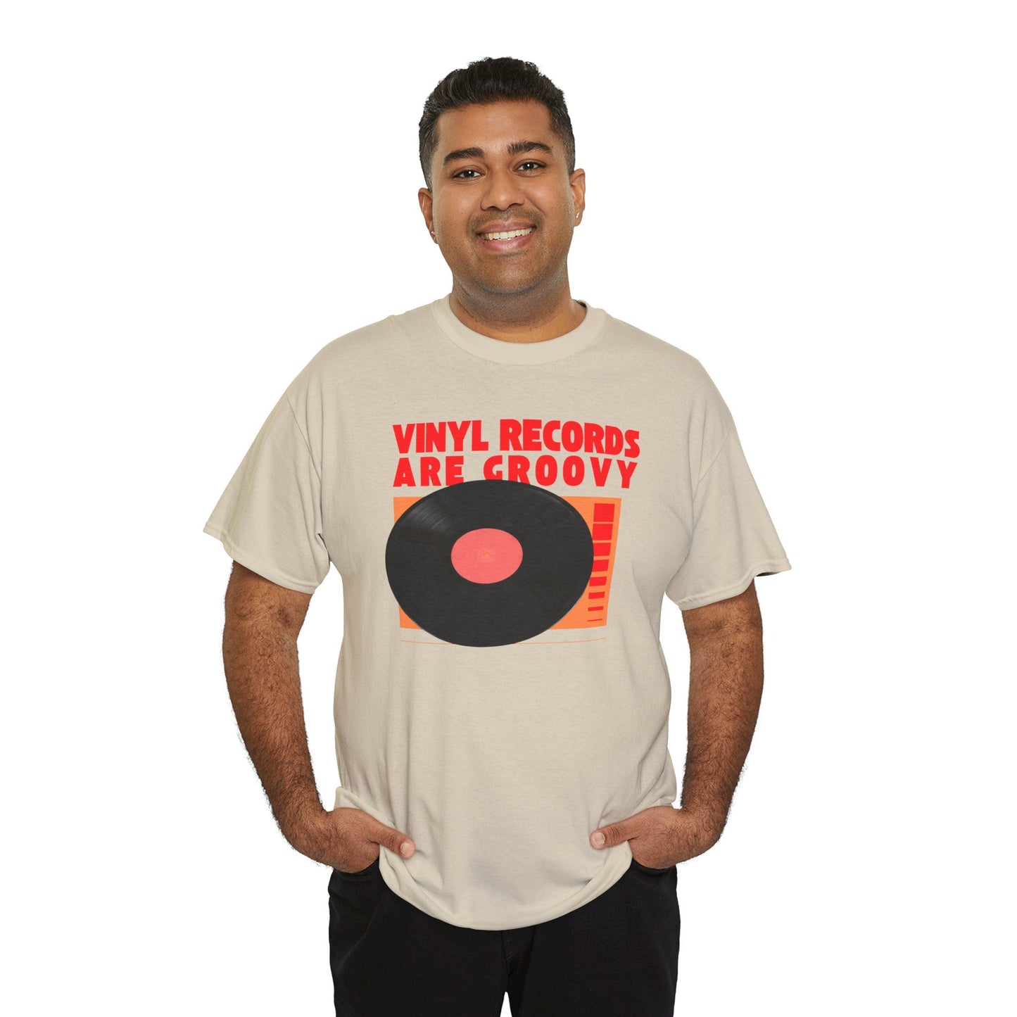 'Vinyl Records Are Groovy' Bold T-Shirt