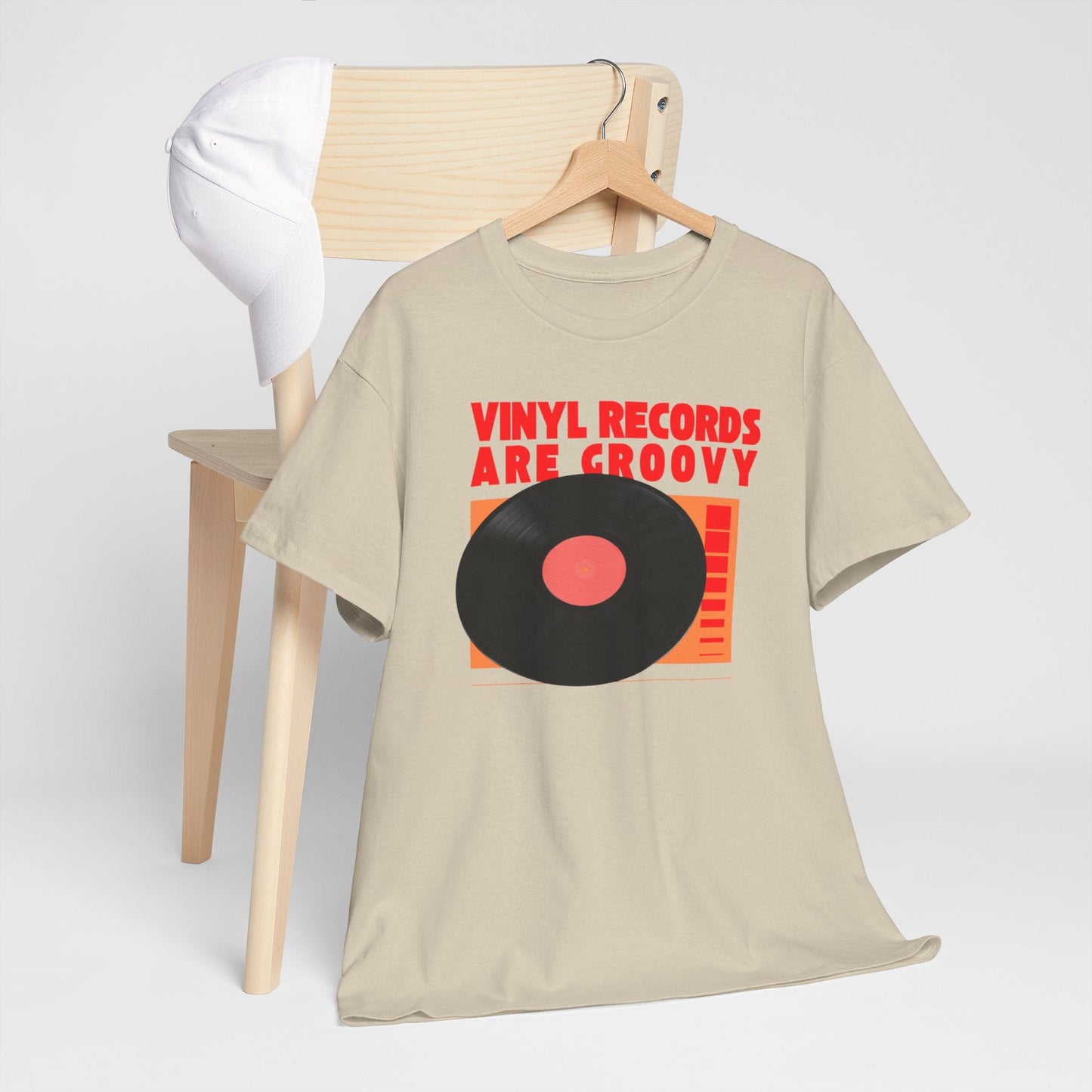 'Vinyl Records Are Groovy' Bold T-Shirt