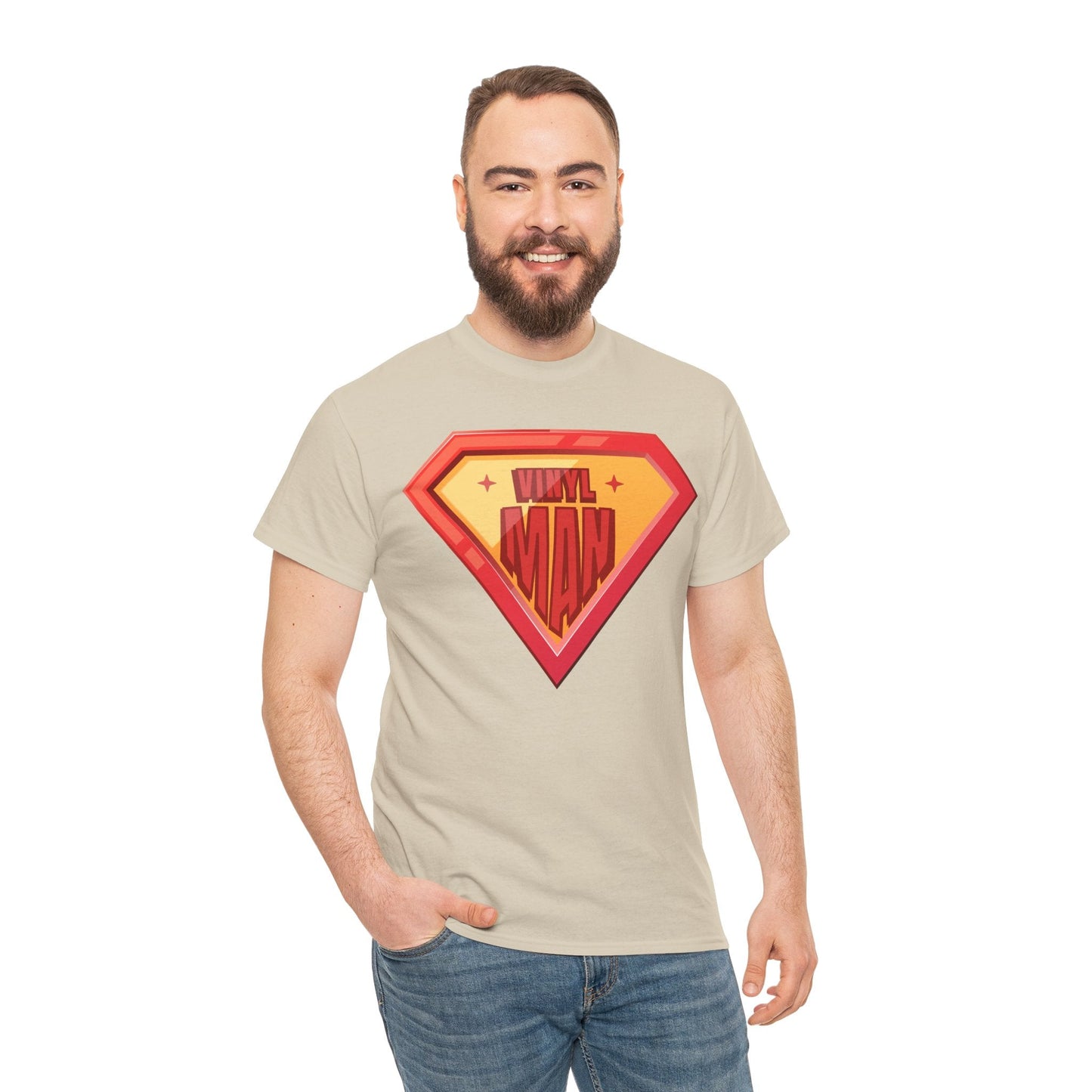 'Vinyl Man' Men's Superhero T-Shirt