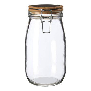 Appert Glass Storage Jar With Wooden Lid 1500 Ml