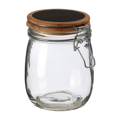 Appert Glass Storage Jar With Wooden Lid 750 Ml