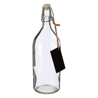 Grocer Glass Bottle With Pine Wood Lid