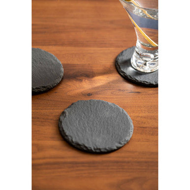 Set Of Four Slate Round Coasters