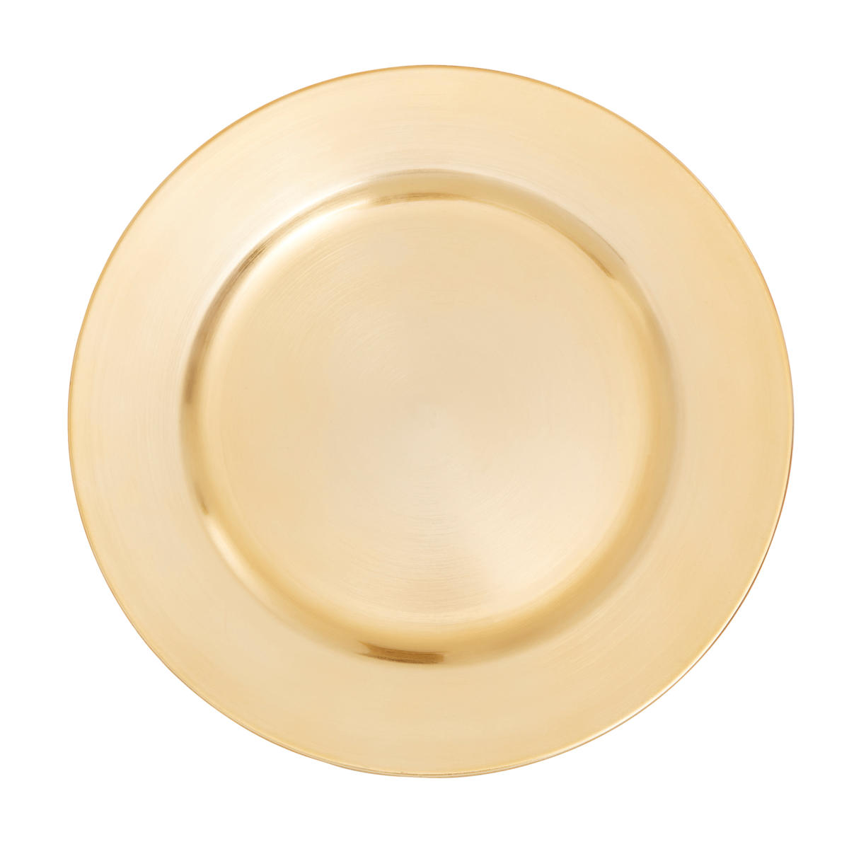 33cm Dia Flat Gold Decorative Charger Plate