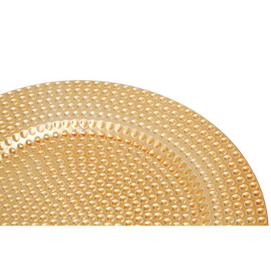 Dia Gold Finish Hammered Charger Plate