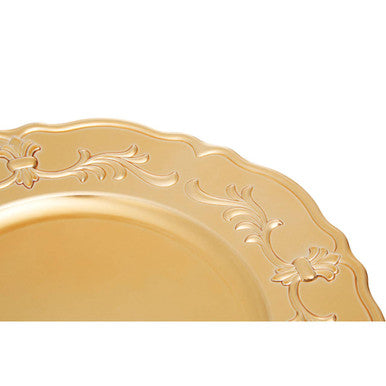 Dia Gold Finish Baroque Charger Plate