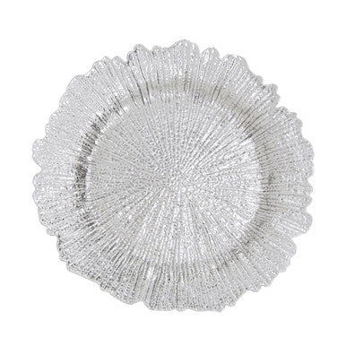 Dia  Silver Finish Reef Charger Plate