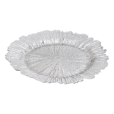 Dia  Silver Finish Reef Charger Plate