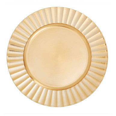 Dia Gold Finish Wave Charger Plate