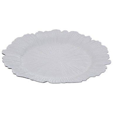 Dia White Finish Reef Charger Plate