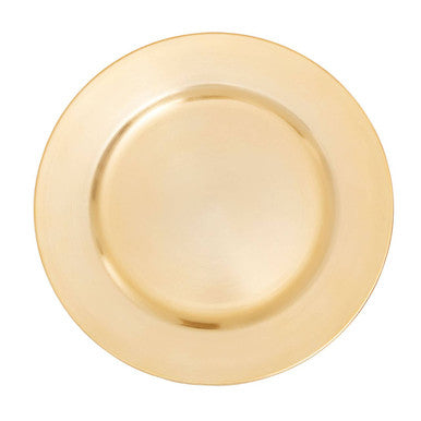 Dia Gold Finish Flat Style Charger Plate