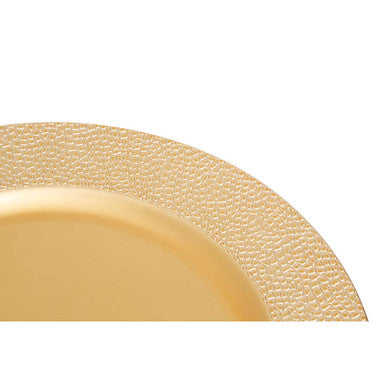 Dia Gold Finish Pebble Effect Charger Plate