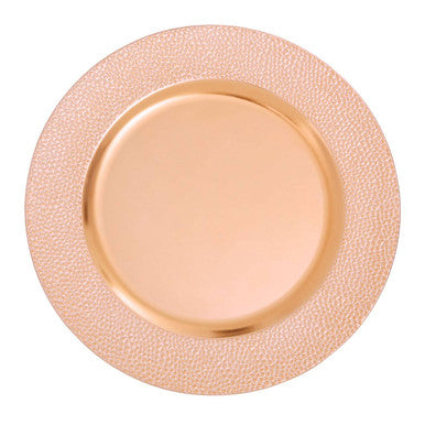 Dia Rose Gold Pebble Effect Charger Plate