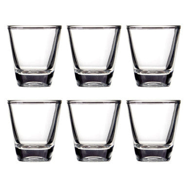Euri Set Of Six 25ml Clear Shot Glasses