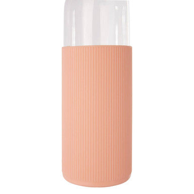 Mimo Glass Bottle With Peach Pink Silicone Sleeve