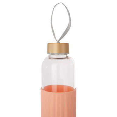 Mimo Glass Bottle With Peach Pink Silicone Sleeve