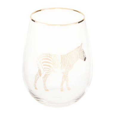 Nomi Gold Zebra Curved Tumbler