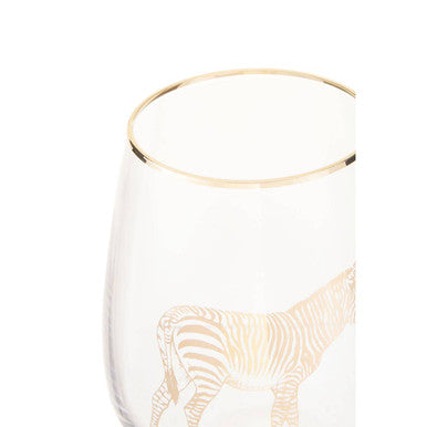 Nomi Gold Zebra Curved Tumbler