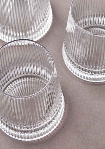 Eldon Set Of Four Ribbed Glass Tumblers
